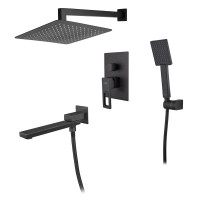 Тропический душ скрытого монтажа Koer KB-66009-05 KR3509 чёрный
